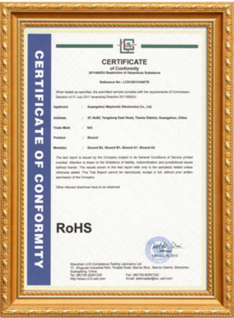 China Shenzhen Huahao Gaosheng Technology Co., Ltd certificaciones